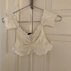 White off the shoulder shirt